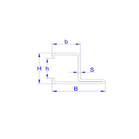 METALLIC PROFILES STAINLESS C 14X 2mt